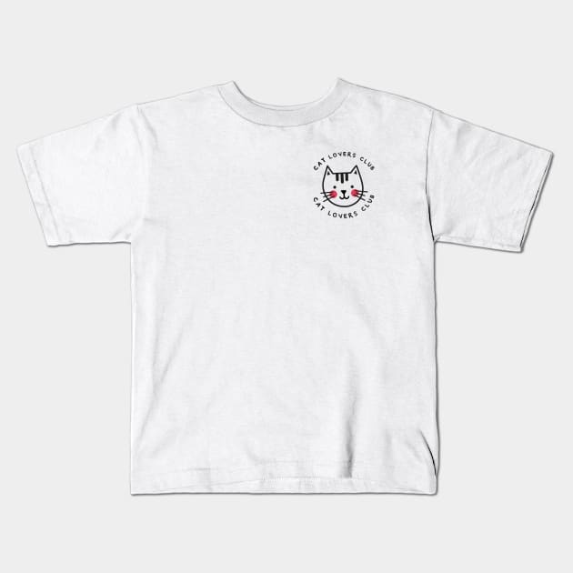 Cat lovers club Kids T-Shirt by Eva Martinelli